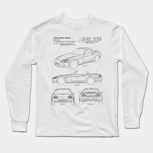 Honda S2000 Patent Black Long Sleeve T-Shirt